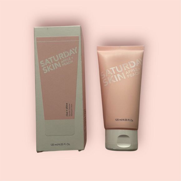 Saturday Skin Apple + Peach Rise and Shine Gentle Cleanser Korean Beauty - Picture 1 of 3